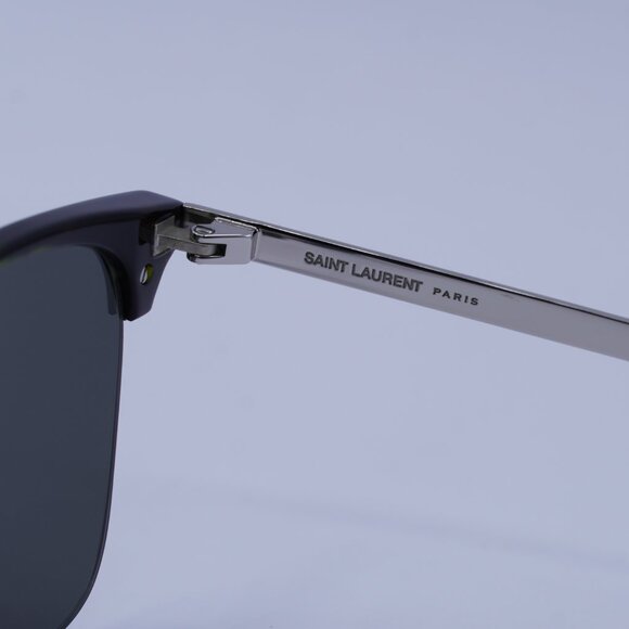 Saint Laurent SL340 002 Sunglasses Havana/Gold Browline Frame, Grey Lenses - Picture 9 of 11